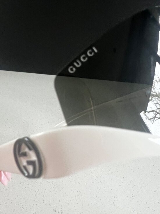 GUCCI GG1650S 007 Interlocking G WHITE shield-frame sunglasses